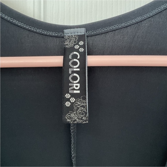 Colori Bedazzled Charcoal Bodycon Sleeveless Top - Picture 7 of 12